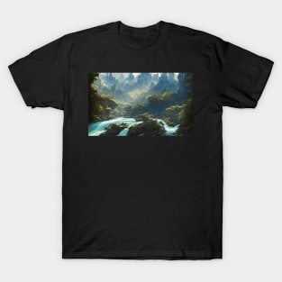 Picture Mountain River Landscape T-Shirt